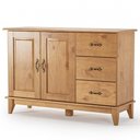 Ver imagem 2 de Aparador Buffet 120cm Madeira Maciça 2 Portas Hazel Carvalho Z25 - Mpozenato