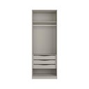 Ver imagem 3 de Guarda Roupa Modulável Modulado Bend 2 Portas de Bater 3 Gavetas 100% MDF Grigio Casa Lar Shop