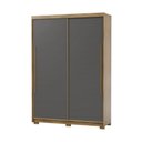 Ver imagem 3 de Guarda-roupa Casal Cairo 2 Portas de Correr 3 Gavetas 100% Mdf Flex Nature/alasca - Pnr Móveis