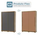 Ver imagem 5 de Guarda-roupa Casal Cairo 2 Portas de Correr 3 Gavetas 100% Mdf Flex Nature/alasca - Pnr Móveis