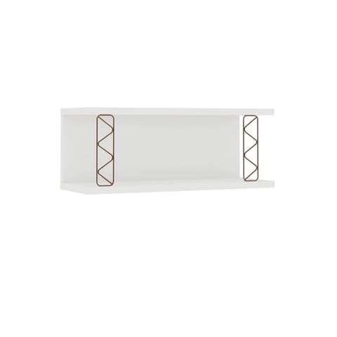 Nicho Aberto 80cm Suspenso com Aramado para Cozinha Modulada Cor:branco