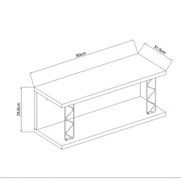 Nicho Aberto 80cm Suspenso com Aramado para Cozinha Modulada Cor:branco - 2