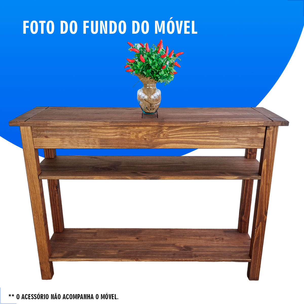 Aparador Rack Buffet Mesa Auxiliar Tv Video 100 Cm Cerâmica Organizador Multiuso Sala Balcão Retro - 4