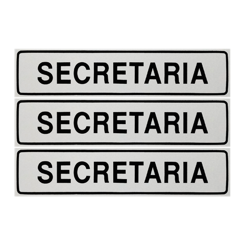 Combo 3 Placas De Sinalização Secretaria 30x7 Acesso - B-516 F9e