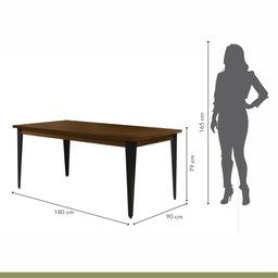 Conjunto Sala de Jantar Mesa Espanha 180cm com 6 Cadeiras em Aço e Junco Madri Mais Decor Courissimo - 2