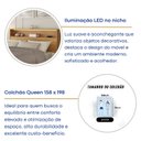 Ver imagem 7 de Cabeceira Queen com Nicho e LED MDF Aurora Yescasa