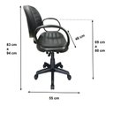 Ver imagem 2 de Cadeira Executiva COSTURADA Giratória com Braço CORSA – MARTIFLEX – Cor Preta – 31004