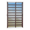 Ver imagem 1 de Porta Cor.c/Trav.2F.Móv.210x150 Elite c/Fechad.Tetra V.Ref.Mix Corten Brimak