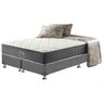 Cama Box King: Colchão Molas Anjos MasterPocket Ensacadas Fort Flex + Base CRC Suede Cinza(193x203) - 1