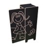 Armário 3D Gabinete Banheiro Quarto MDF Menina:Preto - 5