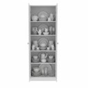 Ver imagem 5 de Cristaleira 2 Portas de Vidro 4 Prateleiras 171,5CMX59,8cm Branco Catarina