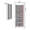 Ver imagem 3 de Cristaleira 2 Portas de Vidro e 4 Prateleiras Catarina