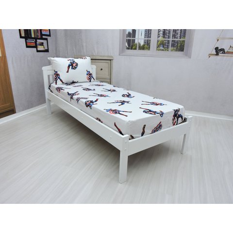 Jogo De Lençol Com Elastico E Fronha Capitão America Kit 2pçs