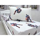 Ver imagem 3 de Jogo De Lençol Com Elastico E Fronha Capitão America Kit 2pçs