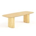 Ver imagem 1 de Mesa de Jantar Orgânica Tivoli 270cm X 110cm 10 Lugares Lamina Cinamomo Damasco