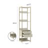 Conjunto Guarda-roupa Closet Industrial Completo Olivar 1 Porta 8 Gavetas 286cm - Off White - 4