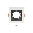 Ver imagem 2 de Spot de Embutir Recuado Astraled Berenices para Lâmpada Par 20 Quadrado Branco Preto Sp-7622