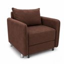 Ver imagem 3 de Poltrona Extensivel Confortável 125cm Daiana Suede Marrom Império Decor