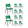 Kit 10 Cadeiras Plásticas 04 Pés Verde - 2027 - 2