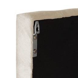 Cabeceira Painel Riscada Estofada para Cama de Casal 1,40 - Bege - 4