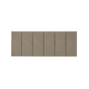 Ver imagem 2 de Cabeceira Painel Riscada Estofada para Cama de Casal 1,40 - Bege