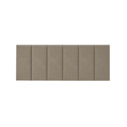 Cabeceira Painel Riscada Estofada para Cama de Casal 1,40 - Bege - 2
