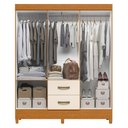 Ver imagem 3 de Guarda Roupa Mobi 6 Portas e 2 Gavetas Cinamomo/off White - Móveis Albatroz