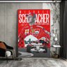 Quadro Formula 1 Michael Schumacher:90x60 cm/PRETA - 2