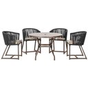Ver imagem 1 de Mesa com 4 Cadeiras e Noronha Estofado 6 Trama Original Preto