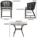 Ver imagem 2 de Mesa com 4 Cadeiras e Noronha Estofado 6 Trama Original Preto
