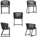Ver imagem 5 de Mesa com 4 Cadeiras e Noronha Estofado 6 Trama Original Preto