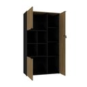 Ver imagem 3 de Armário Alto com Nicho e 03 Portas 161,5x90x42cm Wlan90 Preto Tx com Vermont Oak