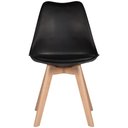 Ver imagem 7 de Mesa de Jantar Redonda 80cm + 4 Cadeiras Estofadas Leda - Preto