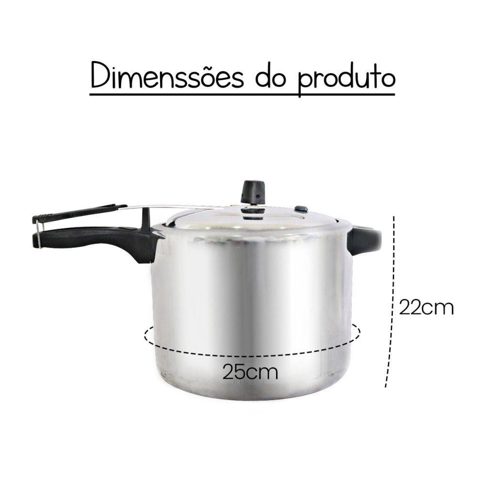 Panela de Pressão Roque 10 Litros Inox - 6