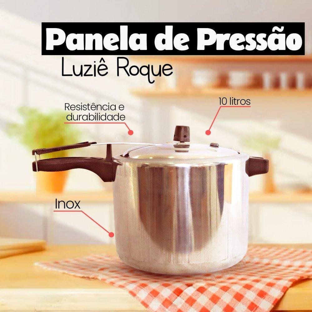 Panela de Pressão Roque 10 Litros Inox - 7