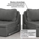 Ver mais imagens de Sofá Cama Retrátil e Reclinável 3 Lugares Bipartido 246cm Masaya Yescasa