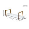 Nicho SIMPLES metalon 50X30  BRANCO/DOURADO  METALICO 01 - 2