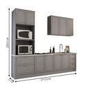Ver imagem 6 de Cozinha Completa Miami 9 Portas 5 Gavetas 100% Mdf Americana Cinza - Panorama Móveis