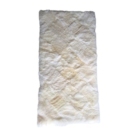 Tapete de Pele Lã Carneiro (ovino) Natural 1,00 X 0,50 M