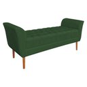 Ver imagem 2 de Calçadeira Recamier Casal 1,50m Londres Veludo Verde - Pallazio