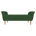 Ver imagem 1 de Calçadeira Recamier Casal 1,50m Londres Veludo Verde - Pallazio