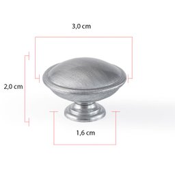 Puxador de Gaveta ,puxador de Porta , Pz 75 com 06 Unidades: Aço Escovado - 2