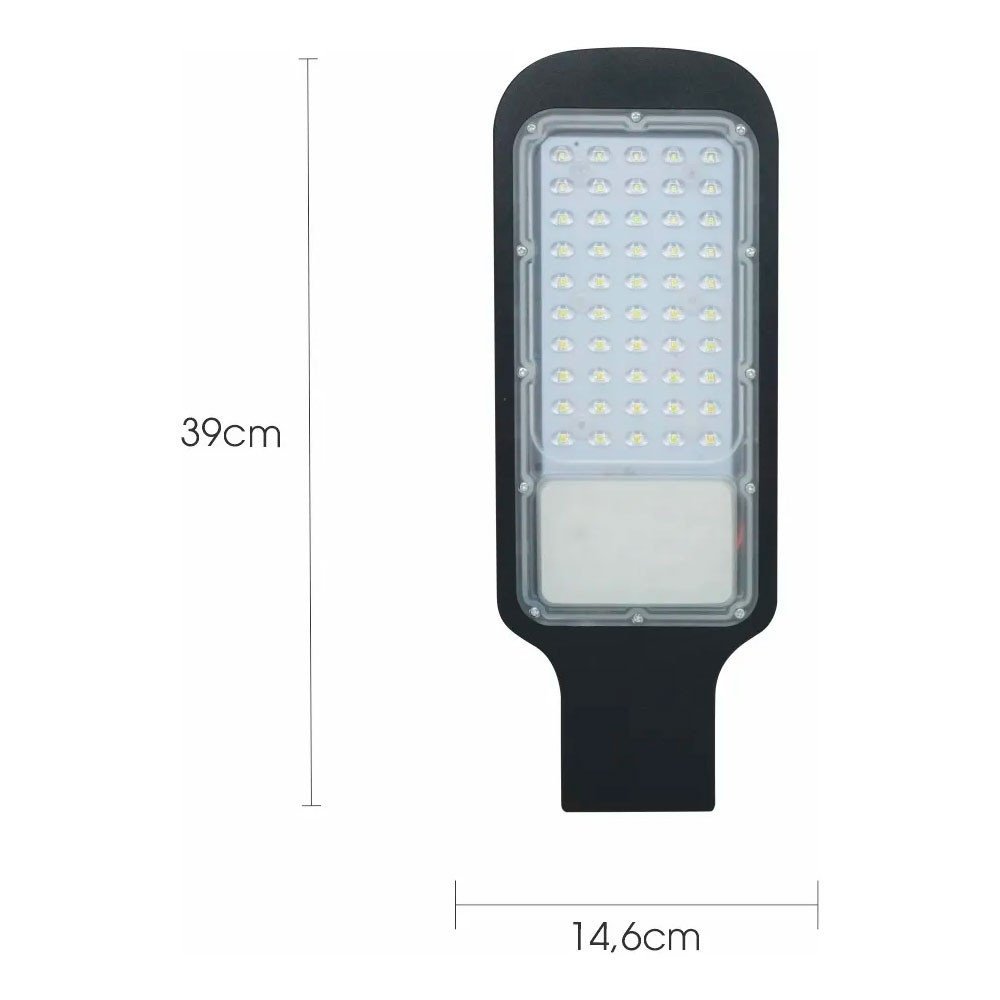 Luminária Led Publica 50w 6000k Iluminação Externa Poste - 3