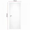 Kit Porta de Madeira Reversível 210x70cm Batente 08x6cm Smart - 2