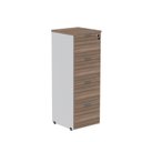 Ver imagem 3 de Arquivo para Pasta Suspensa com Chave 4 Gavetas P25 128cmx45,7cmx47,3cm Aço Cinza/Walnut