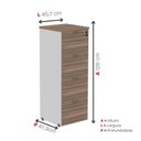 Ver imagem 4 de Arquivo para Pasta Suspensa com Chave 4 Gavetas P25 128cmx45,7cmx47,3cm Aço Cinza/Walnut