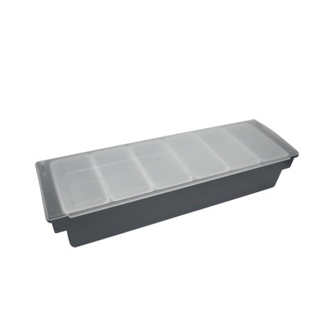 Porta Condimentos 6 Divisórias para Bartender Condimentadora - Frg4042