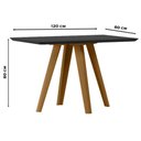 Ver imagem 2 de Mesa de Jantar 135x90 Cm Mariah com Vidro Ype Preto - New Ceval
