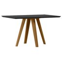 Ver imagem 1 de Mesa de Jantar 135x90 Cm Mariah com Vidro Ype Preto - New Ceval