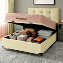 Ver imagem 5 de Kit Cama Box Bau + Cabeceira + Colchão Casal Molas Ensacadas - Airtech - Ortobom